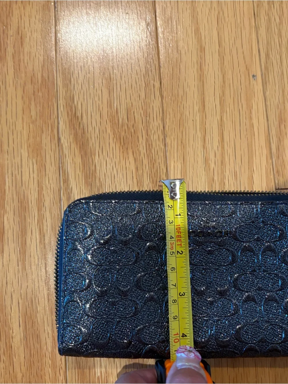 Coach metallic silver